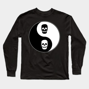 Yin and Yang Skull Long Sleeve T-Shirt